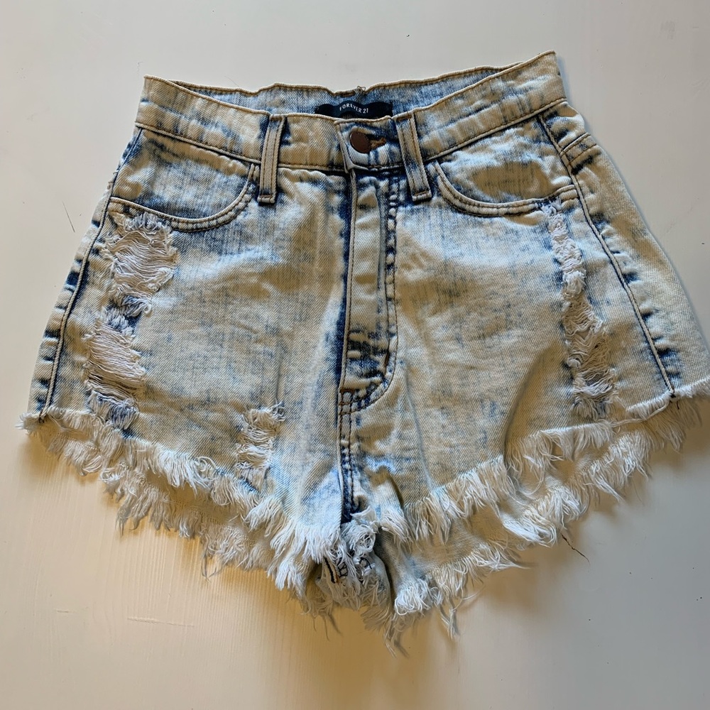 Forever 21 - high rise denim shorts